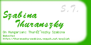 szabina thuranszky business card